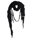 Beads Strap Frill Scarf