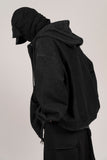Poche denim hooded jacket
