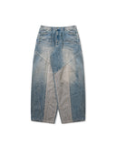 Cut Line Washing Denim Balloon Pants