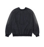 Paneled Denim Sweatshirt