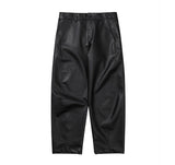 Vegan Leather Curved Pants