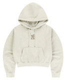 MGD SERIF LOGO CROP HOODIE