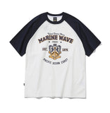 Marine Wave Raglan Short Sleeve Tee