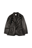 Forem One Button Leather Jacket