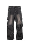 Flit flare black denim