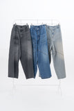 Lable Incision Line Wide Denim