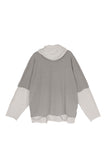 Diela Layered Hood Long Sleeve T-Shirt