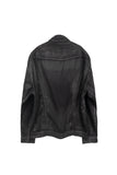 Coated Damage Black Denim Jacket