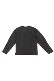 Fle In Black Washing Crop Long Sleeve T-Shirt