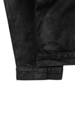 Coated Damage Black Denim Jacket