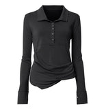 Asymmetrical Draped Shirt