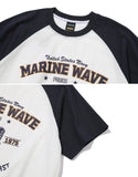 Marine Wave Raglan Short Sleeve Tee