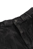 Coated Damage Black Denim