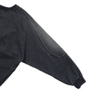 Paneled Denim Sweatshirt