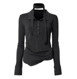 Asymmetrical Draped Shirt