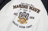 Marine Wave Raglan Short Sleeve Tee
