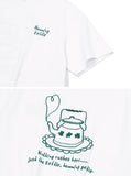 Humming Kettle Embroidery CROP Short Sleeve Tee