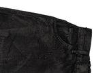 Coated Damage Black Denim