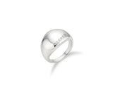 Champagne Full Moon Silver Wide Ring