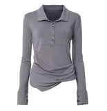 Asymmetrical Draped Shirt