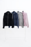 Stua Velour Velvet Set-Up Zip-Up