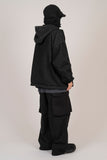 Poche denim hooded jacket