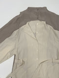 Trench Mock Neck Belted Long One Piece