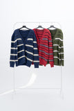 Poria Stripe Angora Cardigan