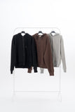 Huile Incision Hooded Zip-Up