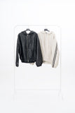 Viter Leather Track Hooded Jacket
