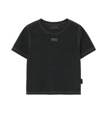 Reverse Stitch Crop T-shirt