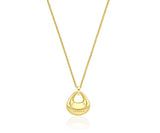 Champagne Moon Silver Hobo Necklace