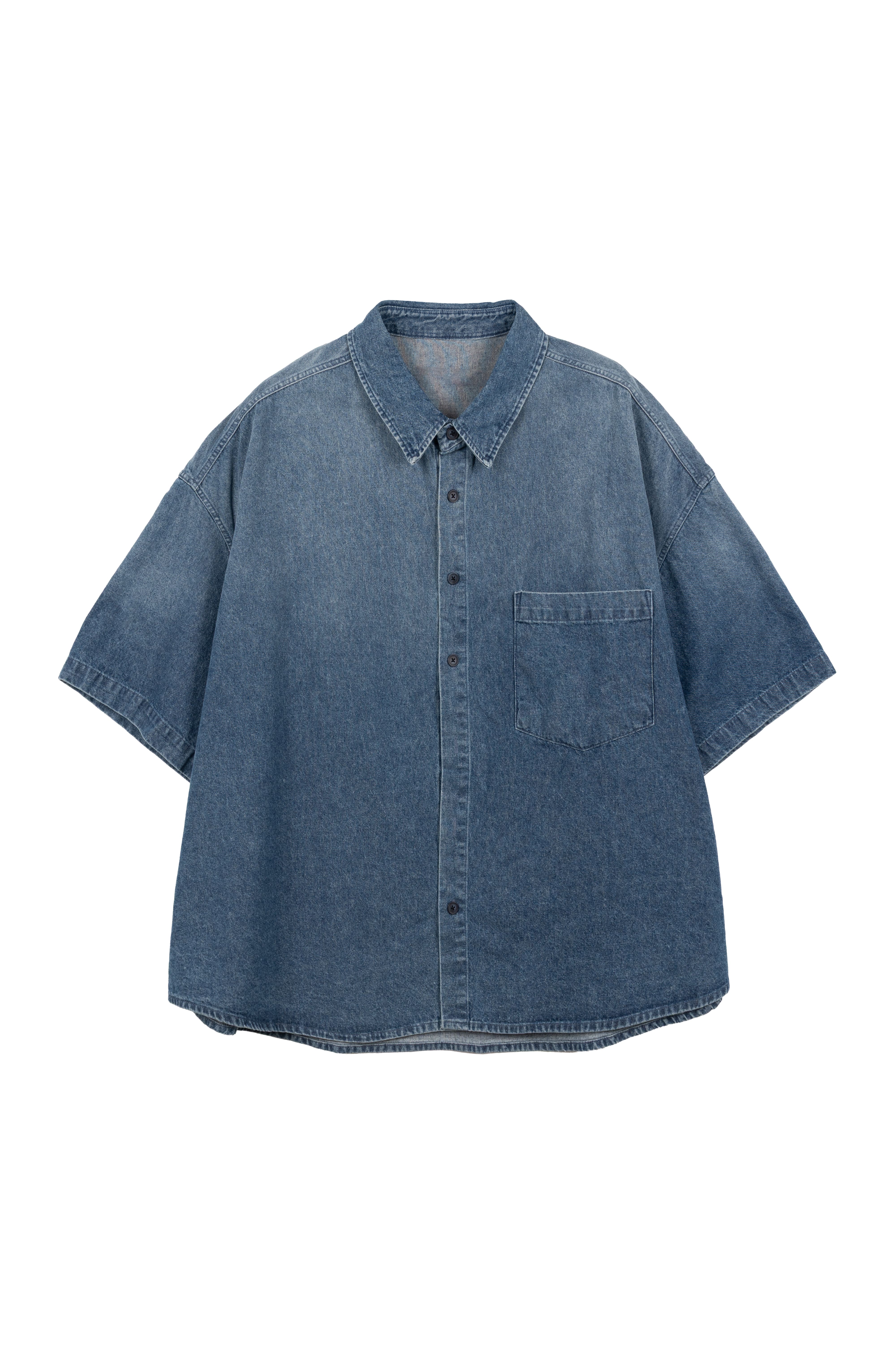【oan】Grion Gradation Denim Shirt oan (オアン) - グリオングラデーションデニムシャツ / Grion