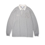 Applique Collar Rugby T-shirt