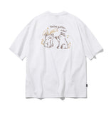 BUNNY CAT Embroidery Short Sleeve Tee