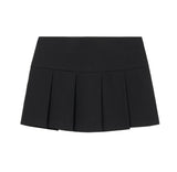 [mnem] chain pleats mini skirt