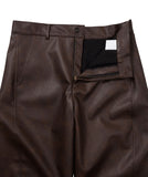 Vegan Leather Curved Pants