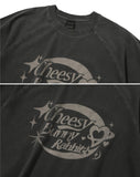 Cheese Bunny Raglan Pigment Short Sleeve Tee