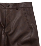 Vegan Leather Curved Pants