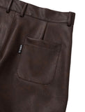 Vegan Leather Curved Pants