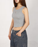 [MADE] W Chest Logo Crop Sleeveless