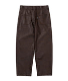Vegan Leather Curved Pants