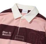 Applique Collar Rugby T-shirt