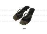 JELLY SQUARE THONG MULE