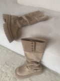 Dion Suede Buckle Long Boots