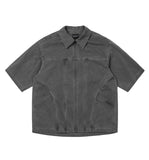 Paneled Zip-Up Shirt