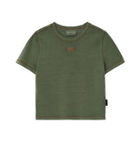 Reverse Stitch Crop T-shirt