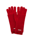 Layered fingerhole knit gloves