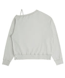 Twisted Button-Up Sweatshirt