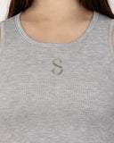 [MADE] W Chest Logo Crop Sleeveless